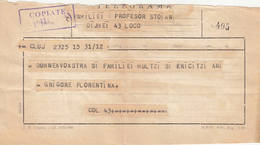TELEGRAPH, TELEGRAMME SENT LOCO IN CLUJ NAPOCA, ABOUT 1966, ROMANIA - Telegraaf