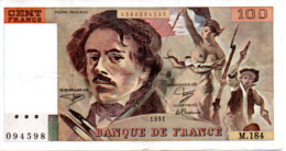 BILLET  100 FRANCS  DELACROIX  1991  SERIE  M.184 - 100 F 1978-1995 ''Delacroix''