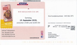 BRD / Bund Mörlenbach Dialogpost DV 09.20 0,30 Euro 2020 Bofrost Gefrierprodukte Kalender - Storia Postale