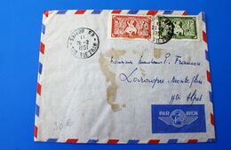 SAÏGON VIET-NAM Poste Aérienne France(ex-colonie Protectorat)Indochine 1951 Marcophilie Lettre-☛Laragne Htes Alpes 05 - Lettres & Documents