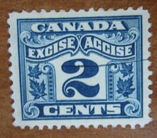 CANADA Excise Fiscali Revenue Tax  8 Cents - Numeri Foglie  - Usato - Portomarken