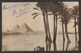 Egypt - 1906 - RARE - Registered - Vintage Post Card - Pyramids - 1866-1914 Khédivat D'Égypte