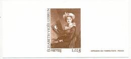 FRANCE - Gravure Du Timbre 1,02E Elisabeth Vigée-Lebrun - Luxury Proofs