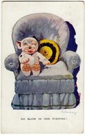 CANE - DOG -DO BLOW IN ONE EVENING - Valentine'S "BONZO" - Illustratore Vedi Firma - 1933 - Vedi Retro - Formato Piccolo - Andere Illustrators