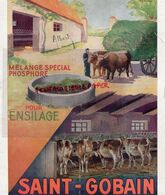 75-PARIS- PUBLICITE AGRICOLE SAINT GOBAIN- ENSILAGE - FERME AGRICULTURE PHOSPHORE - 1 PLACE DES SAUSSAIES- - Werbung