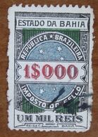 BRASILE Bahia Imposto Do Sello Revenue Fiscali Tax 1$000 R   - Usato - Oficiales