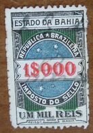 BRASILE Bahia Imposto Do Sello Revenue Fiscali Tax 1$000 R   - Usato - Servizio