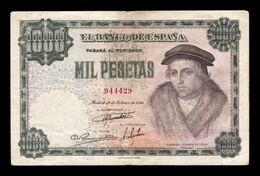 España Spain 1000 Pesetas Luis Vives 1946 Pick 133 BC/MBC F/VF - 1000 Pesetas