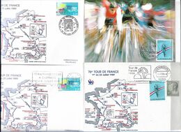 Etapes Du Tour De France 7 Enveloppes 1989 - Ciclismo