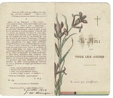 Image , Pieuse, Religieuse Et Canivet. L'AMI DE TOUS LES JOURS 1903, Double Page (11,8 X 7) - Religione & Esoterismo