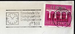 Switzerland Wadenswil 1984 / Clock / Sprechende Uhr - Horloge Parlante - Orologio Parlante / Machine Stamp / CEPT Bridge - Horlogerie