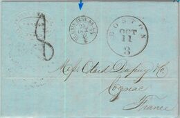 91277 - UNITED STATES USA - PREPHILATELIC Cover BOSTON 1895 Transatlantic Mail - …-1845 Prephilately