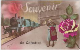 Flémalle - Un Souvenir De Cahottes Fantaisie " Train " Circulé 1921 - Flémalle