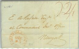 91283 - UNITED STATES USA - PREPHILATELIC Cover : MIDDLETON To NEW YORK  1835 - …-1845 Préphilatélie