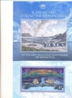 2019. Russia, 200y Of Discovery Of Antarctica, S/s Type II In Booklet, Mint/** - Nuovi