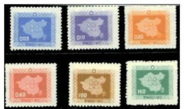 Taiwan 1957 Map Of China Stamps (Lithography) - Nuevos