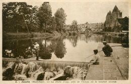 Josselin * Pêche à La Ligne * La Chute D'eau , Près De L'écluse Où Le Brochet Abonde ! * Pêcheurs - Josselin