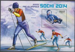 Olympics 2014 - Luge - C.-AFRICA - S/S MNH - Winter 2014: Sotchi