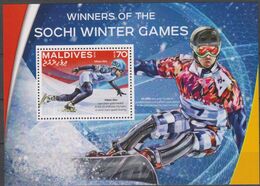 Olympics 2014 - Short Track - MALDIVES - S/S MNH - Winter 2014: Sotschi