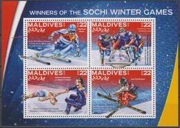 Olympics 2014 - Figure Skate - MALDIVES - S/S MNH - Hiver 2014: Sotchi