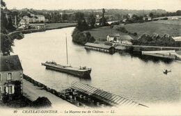 Château Gontier * La Mayenne Vue Du Château * Péniche Batellerie - Chateau Gontier