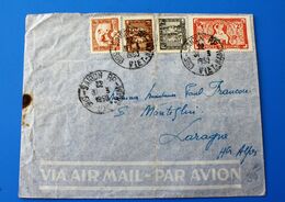 SAÏGON VIET-NAM-Poste Aérienne France (ex-colonie Protectorat)Indochine 1950 Marcophilie Lettre-☛LARAGNE 05 - Lettres & Documents