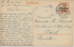 ENTIER  POSTAL ..-- Guerre 14/18 . - German Occupation