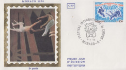 Enveeloppe  FDC  1er Jour  MONACO   Véme  FESTIVAL  INTERNATIONAL  Du  CIRQUE    1978 - Circo
