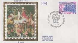 Enveeloppe  FDC  1er Jour  MONACO   Véme  FESTIVAL  INTERNATIONAL  Du  CIRQUE    1978 - Circus