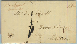 91298 - UNITED STATES USA - Postal History PREPHILATELIC Cover BUCKSPORT ME 1824 - …-1845 Voorfilatelie