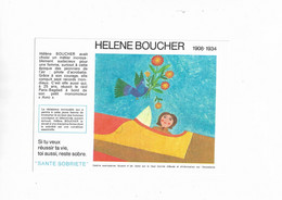 Buvard Ancien  Aviation, Hélène Boucher Lutte Contre L'alcolisdme - A