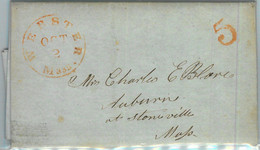 91299 - UNITED STATES USA - Postal History PREPHILATELIC Cover WEBSTER Mass 1849 - …-1845 Voorfilatelie