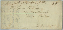 91300 - UNITED STATES USA - Postal History - PREPHILATELIC Cover  WALPOLE , NH 1818 - …-1845 Voorfilatelie