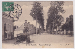 72 LA FLECHE Route De Bazouges ,attelage Calèche ,façade Commerce ,café - La Fleche
