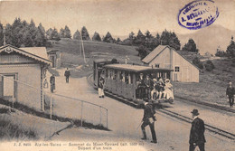 73-AIX-LES-BAINS- SOMMET DU MONT-REVARD , DEPART D'UN TRAIN - Aix Les Bains