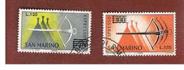 SAN MARINO - UNIF. E25.E26 ESPRESSO - 1965 BALESTRA (SERIE COMPLETA DI 2 SOVRASTAMPATI) -  USATI (USED°) - Express Letter Stamps