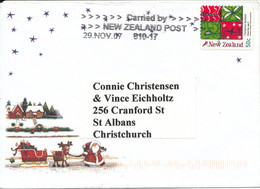 New Zealand Christmas Cover 29-11-2009 With Christmas Stamp And Cachet - Briefe U. Dokumente