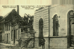 Belgique  /  Guerre 14/18  Oorlog  / Poperinghe  Ruines  /rue Flamande - Other & Unclassified