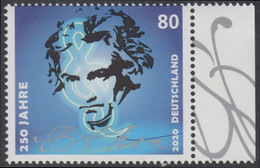 !a! GERMANY 2020 Mi. 3513 MNH SINGLE W/ Right Margin (a) - Ludwig Van Beethoven - Unused Stamps