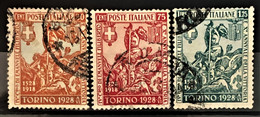 ITALY / ITALIA 1928 - Canceled - Sc# 204, 205, 207 - Gebraucht