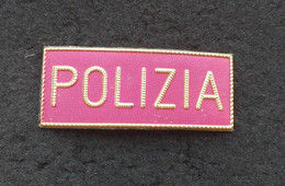Scritta Polizia A Velcro Per Giacconi Vintage Originale - Police