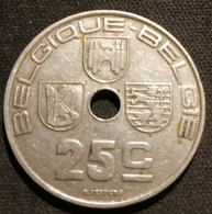 BELGIQUE - BELGIUM - 25 CENTIMES 1938 - Léopold III - ( Belgique - Belgie ) - KM 114.1 - 25 Cents