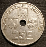 BELGIQUE - BELGIUM - 25 CENTIMES 1938 - Léopold III - ( Belgique - Belgie ) - KM 114 - 25 Cents