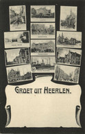 Nederland, HEERLEN, Multiview Met Geleen-, Geer- En Akerstraat (1910s) Ansichtkaart - Heerlen
