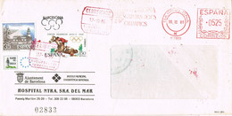37716. Carta Certificada BARCELONA 1986. Olimpiada Franqueo Mecanico. FILATEM Calella FARO - 1981-90 Storia Postale