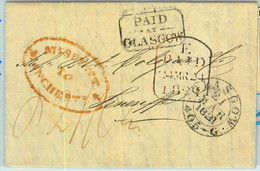 BK0667 - GB  - POSTAL HISTORY - Prephilatelic COVER From GLASGOW To SPAIN 1821 - ...-1840 Préphilatélie