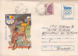 OLYMPIC GAMES, BARCELONA'92, HANDBALL, NICE STAMPS, COVER STATIONERY, ENTIER POSTAL, 1994, ROMANIA - Summer 1992: Barcelona