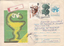 HEALTH, PHARMACY, NATIONAL CONGRESS, NICE STAMP, REGISTERED COVER STATIONERY, ENTIER POSTAL, 1995, ROMANIA - Pharmacy