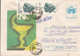 HEALTH, PHARMACY, NATIONAL CONGRESS, NICE STAMP, REGISTERED COVER STATIONERY, ENTIER POSTAL, 1994, ROMANIA - Pharmacy