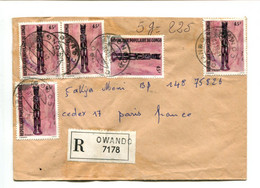 CONGO Owando 1982 - Affr. Multiple Sur Lettre Recommandée - Fétiche - Sonstige & Ohne Zuordnung